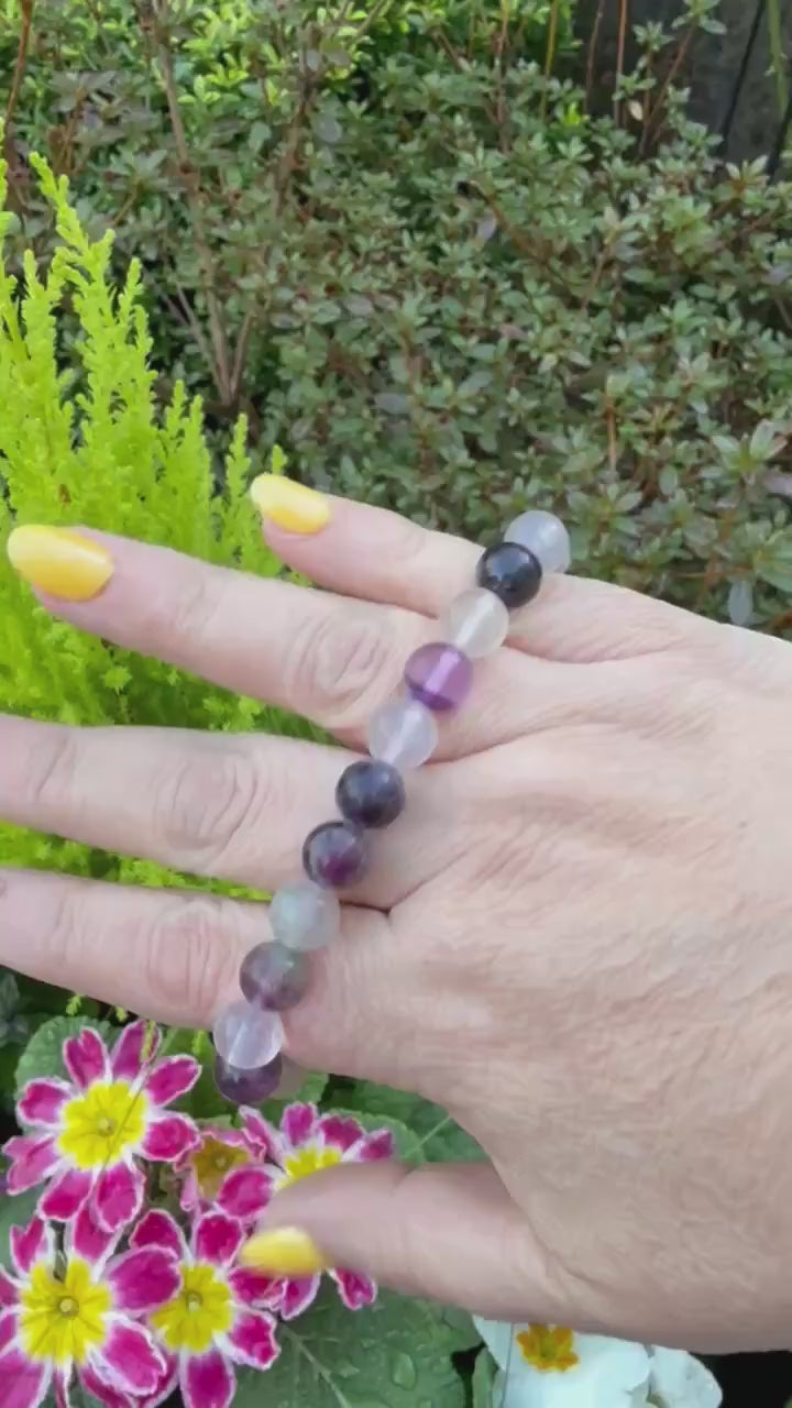 Fluorite Bracelet 8mm Beads