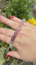 Load and play video in Gallery viewer, Rainbow Fluorite Bracelet 8mm
