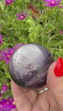 Load and play video in Gallery viewer, Purple Mica Lepidolite Sphere 4.7cm dia
