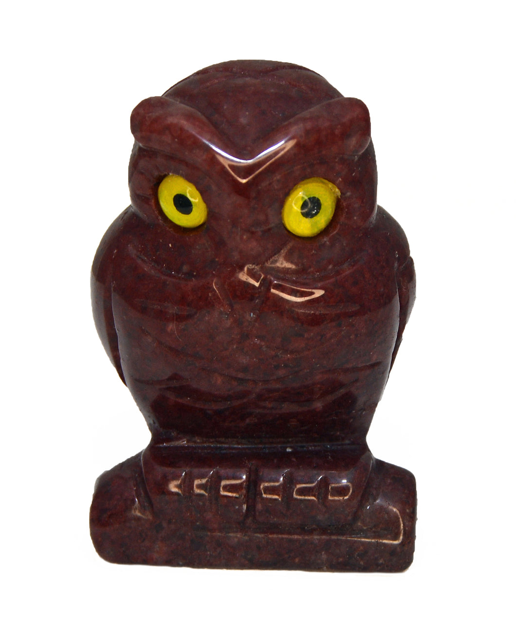 Strawberry Quartz Carved Owl
