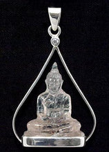 Load image into Gallery viewer, 925 Sterling Silver Morganite Buddha Pendant
