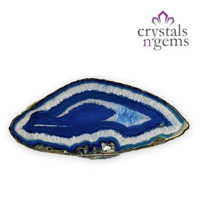 Blue Agate Crystal Slice