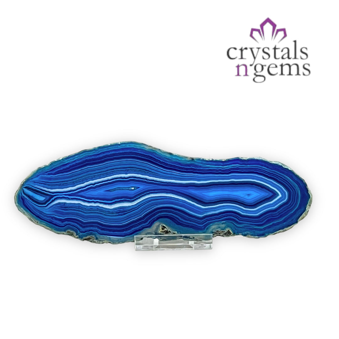 Blue Agate Crystal Slice