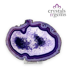 Purple Agate Crystal Slice