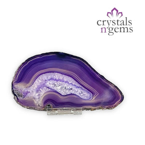 Purple Agate Crystal Slice