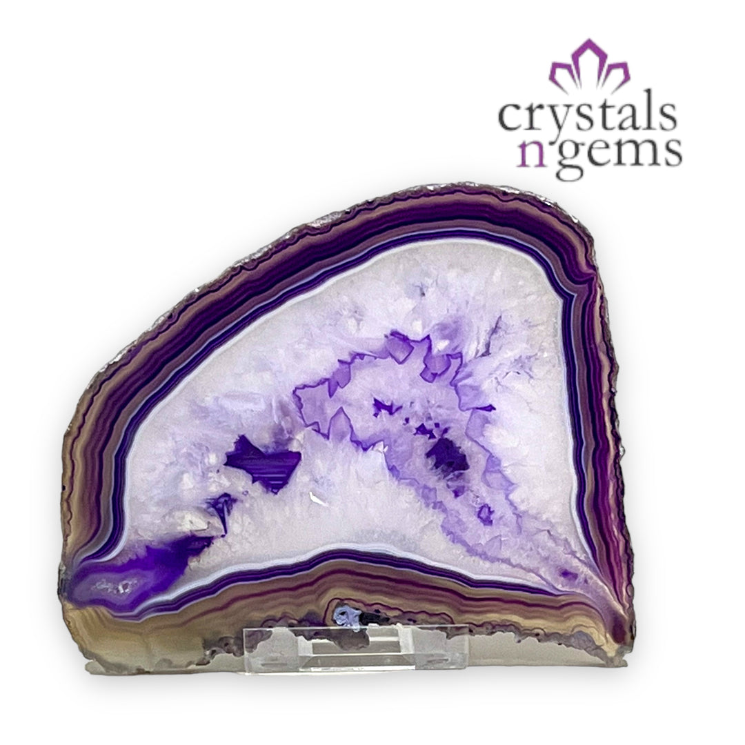 Purple Agate Crystal Slice