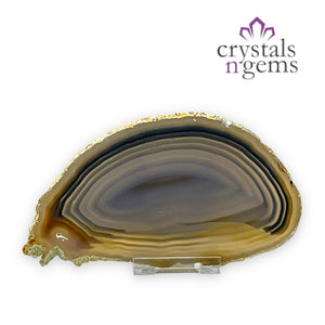 Natural Agate Crystal Slice