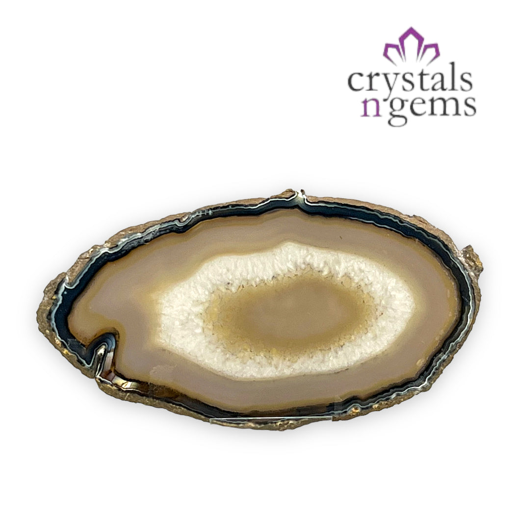 Natural Agate Crystal Slice