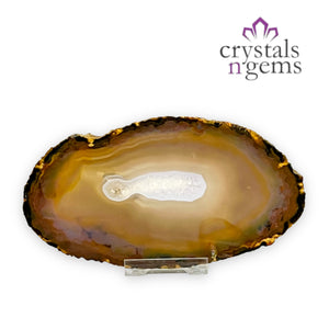 Natural Agate Crystal Slice
