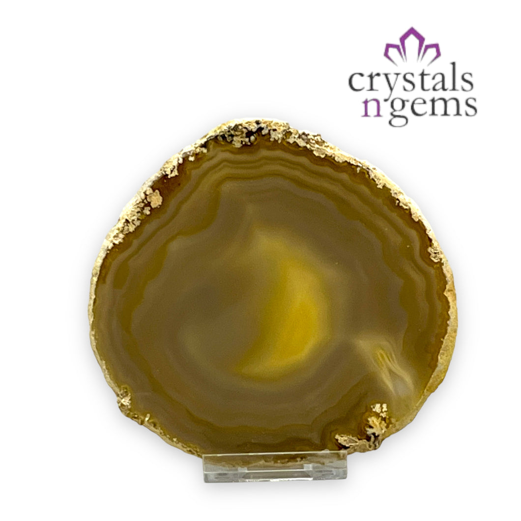 Natural Agate Crystal Slice