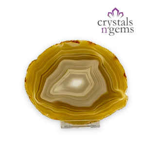 Natural Agate Crystal Slice