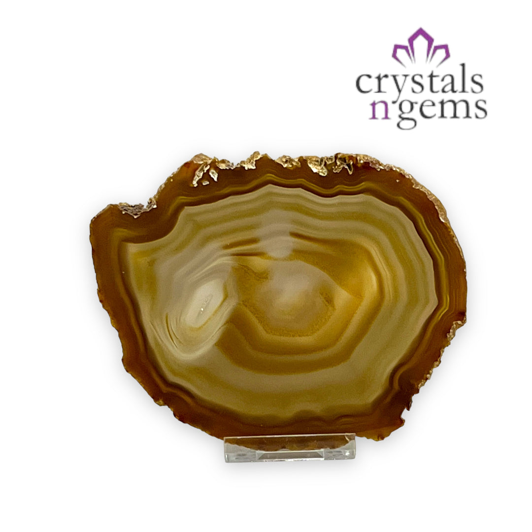 Natural Agate Crystal Slice