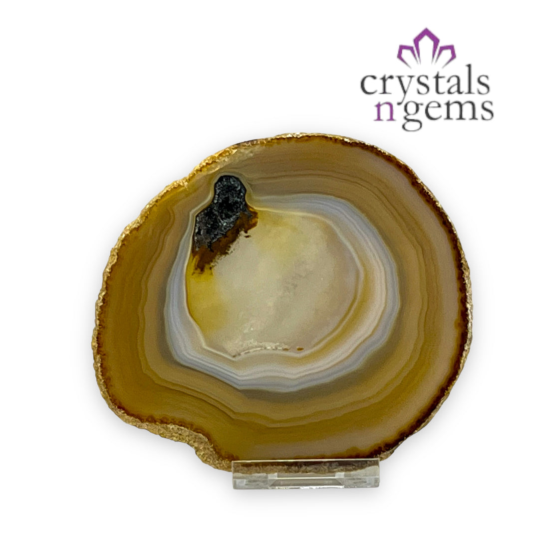 Natural Agate Crystal Slice