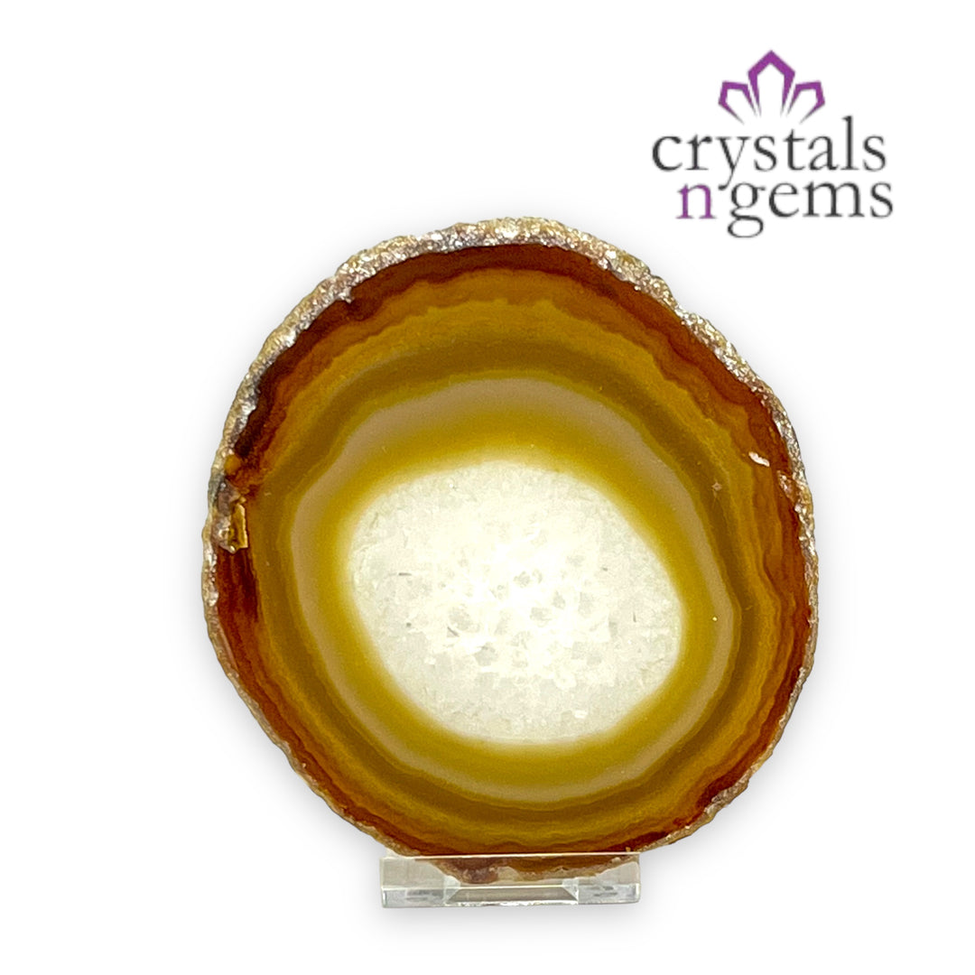 Natural Agate Crystal Slice