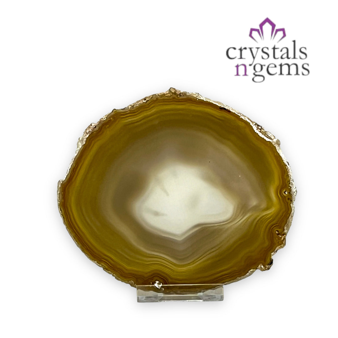 Natural Agate Crystal Slice