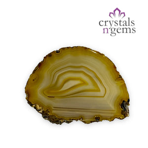 Natural Agate Crystal Slice