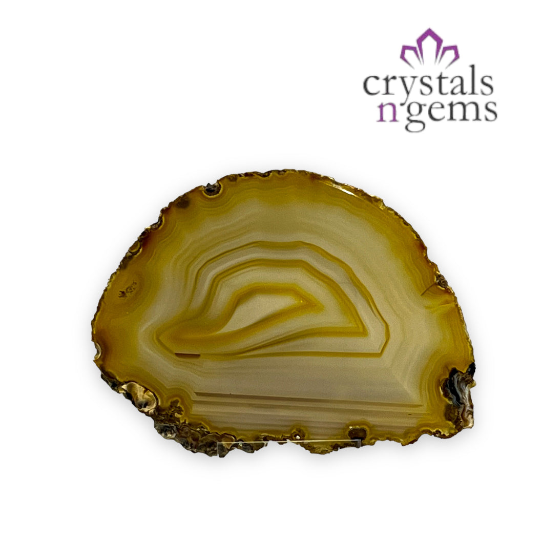 Natural Agate Crystal Slice