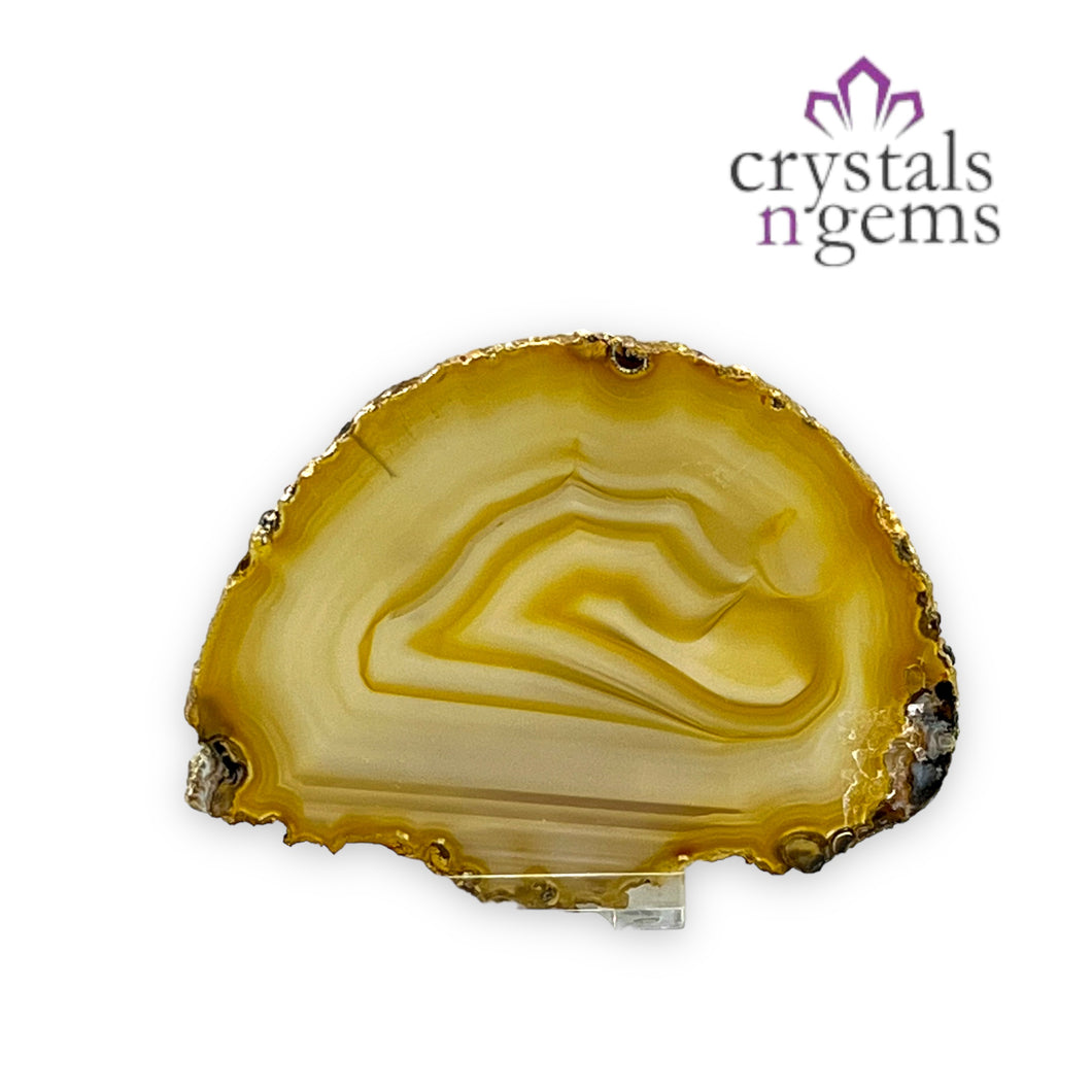 Natural Agate Crystal Slice