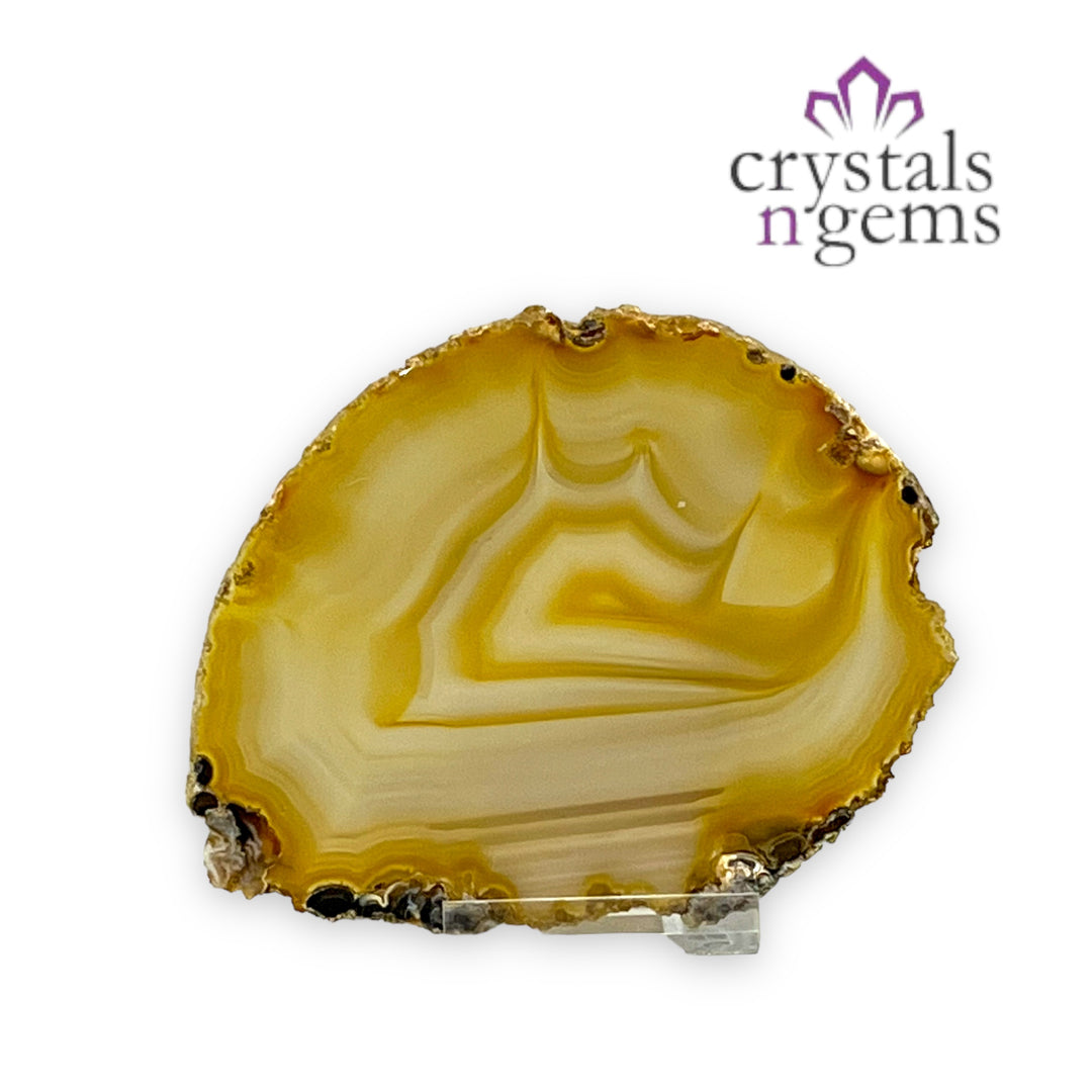 Natural Agate Crystal Slice