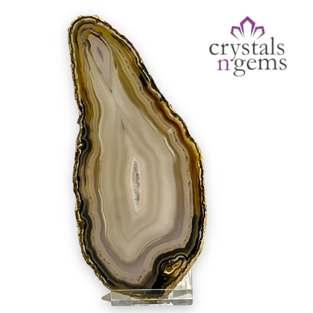 Natural Agate Crystal Slice