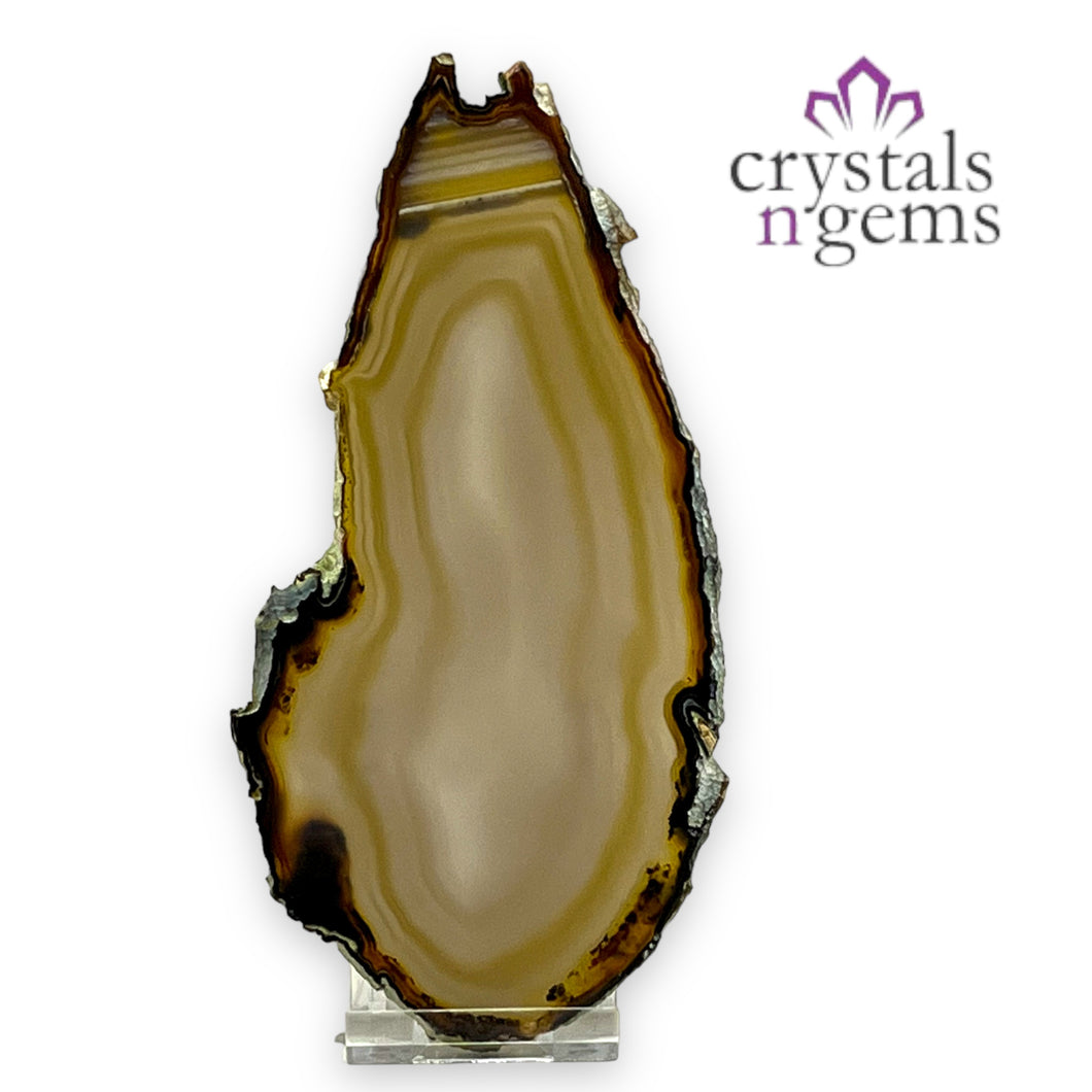 Natural Agate Crystal Slice