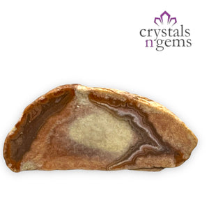 Natural Dulcote Agate Crystal Slice